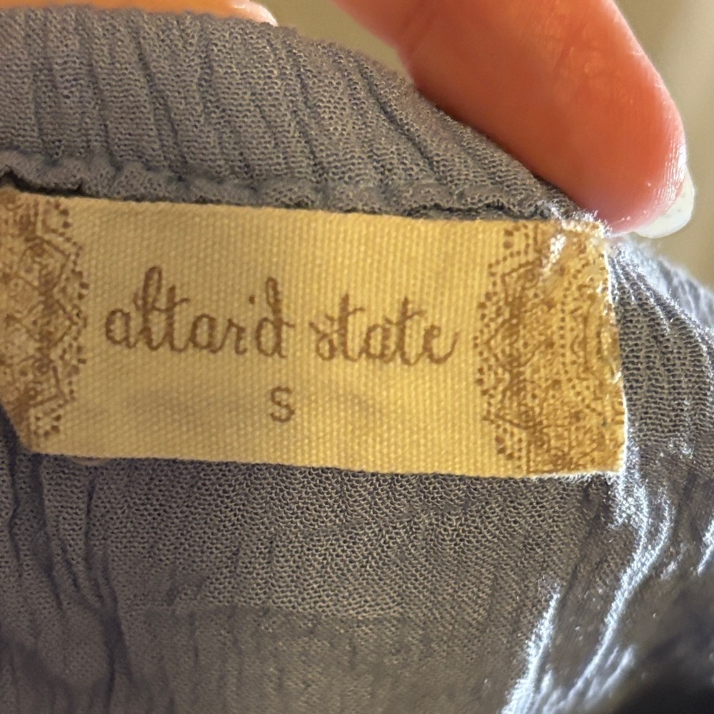 Altar'd State Light Blue Ruffle Blouse - Picture 2 of 12